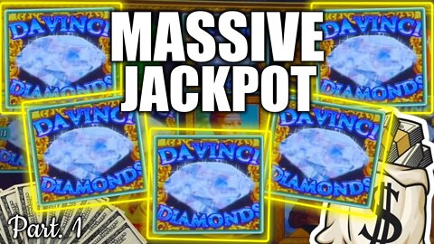 MY BIGGEST JACKPOT on DAVINCI DIAMONDS SLOT MACHINE! MASSIVE $100 A SPIN JACKPOT