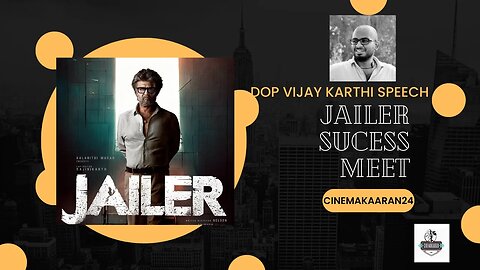 DOP Vijay Karthick Speech at Jailer Success Meet | Rajinikanth | Kalanithi Maran | Sun Pictures |