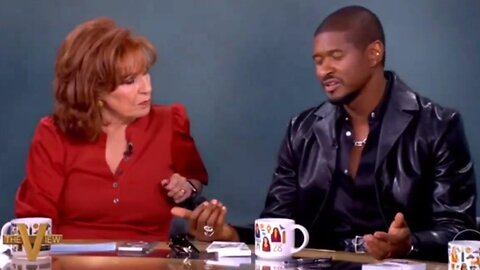 😂Joy Behar tries to get Usher to say he’s voting Kamala, he basically says "no thanks."