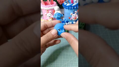 DIY Clay Smurfs #clayart #claycraft #diy #smurfdomuca #smurf #claycraft