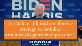 BIDEN : I’ll Lead An Effective Strategy to Mobilize Trunalimunumaprzure!’