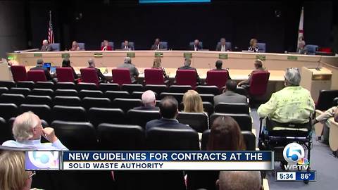 New guidelines for contracts at the Solid Waste Authority