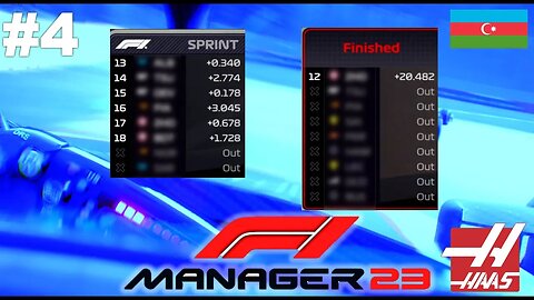 4 Car Pile Up At Baku, 8 Drivers DNF! l F1 Manager 2023 Haas Career Mode l Episode 4