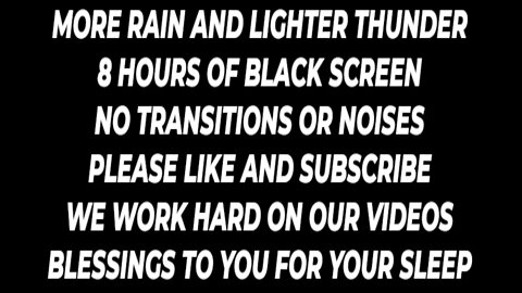 You will fall asleep guaranteed with this 8 hours of peaceful rain and thunder