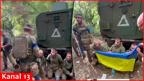 In Kursk, the next Russian fighters were captured and taken away from the area in an armored car