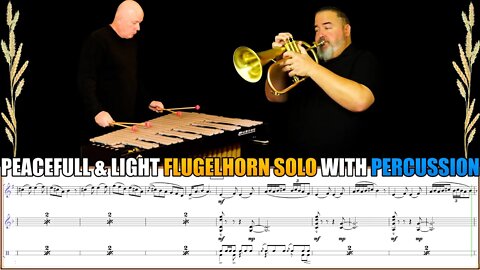 NEW FLUGELHORN SOLO with PERCUSSION "Holy Manna" by Drew Fennell. Sheet Music Play Along!