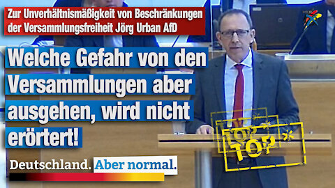 Teil II Zur Unverhältnismäßigkeit von Beschränkungen der Versammlungsfreiheit Jörg Urban AfD