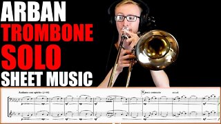 2 ARBAN TROMBONE SOLO VERSIONS "Andante Con Spirito". Sheet Music Play Along!