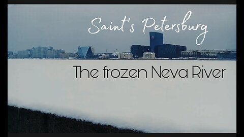 On the banks of the frozen river #SPB #Neva #vlog #frozen