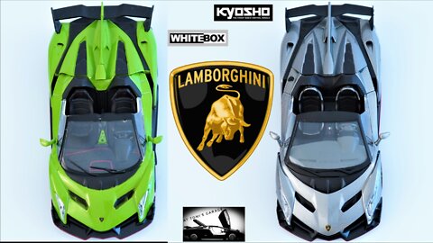 VERSUS - LAMBORGHINI VENENO ROADSTER - WHITEBOX VS KYOSHO 1/43