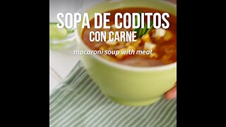 Coditos Soup with Meat