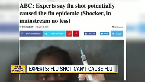 Experts: Flu shot can't cause the flu