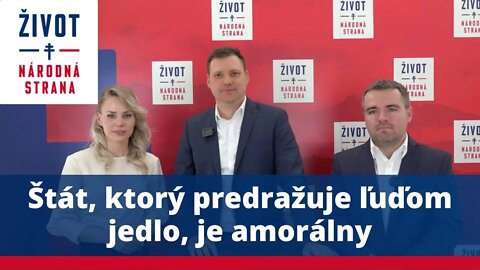 Štát, ktorý predražuje ľuďom jedlo, je amorálny