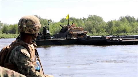 U.S. Soldiers and NATO allies conduct Wet Gap Crossing Exercise