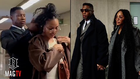 'Imma Stick Beside Him' Jonathan Majors Is Escorted By Meagan Good Appearing In Court! 😘