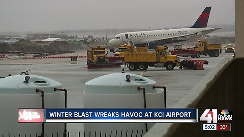 Winter blast wreaks havoc at KCI