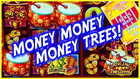 MAX MYSTERY UPGRADE BIG WIN!?! MONEY TREE MADNESS! Dancing Drums Slot