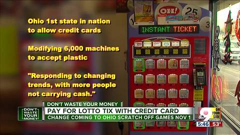 Ohio Lottery to accept credit cards