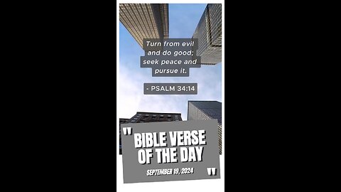 Bible Verse of the Day: September 19, 2024