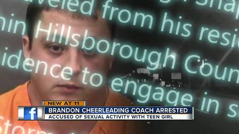 Cheerleading coach arrested for sexual activity with teenage girl