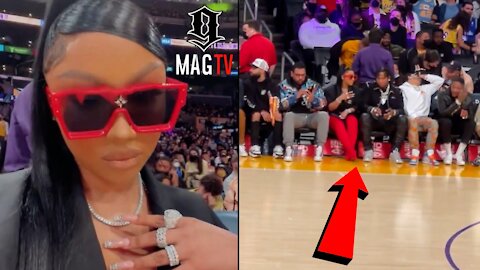 Moneybagg Yo & "GF" Ari Fletcher Spotted Courtside At Lakers Game! 😍