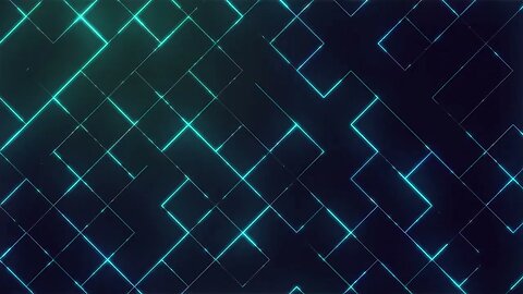 Blue Neon Square Background Backdrop Motion Graphics 4K Copyright Free