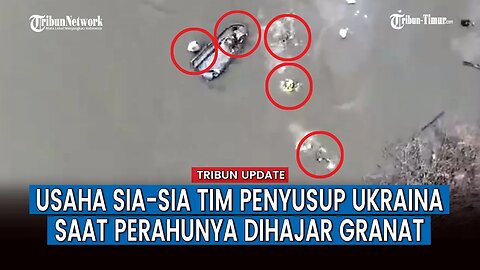 Perahu Beserta Prajurit Ukraina Diratakan Drone Rusia di Arah Kherson