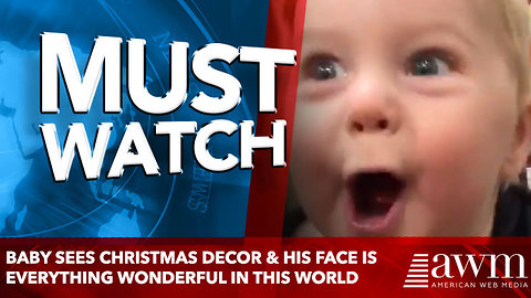 Baby Sees Christmas Decor & His Face Is Everything Wonderful In This World