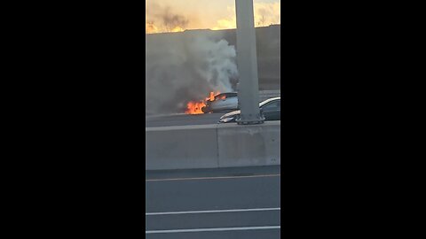 Vehicle Fire On Highway 427 Toronto