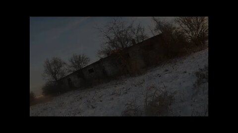 Abandoned Military Buildings in the Middle of a Field