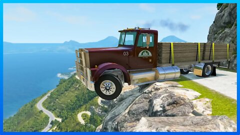 TruckFails | Cliff Drops - Experiment #224 | BeamNG.Drive |TrucksFails