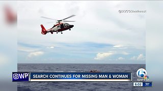 Search continues for missing man and woman