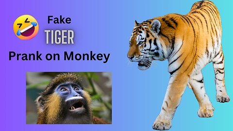 Monkey Business Unleashed: Epic Fake Tiger Prank Goes Bananas! 🐒🐅😂