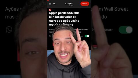 Apple perde $200 bi com proibição de iPhone na China e você vai perder junto! #apple #iphone #shorts