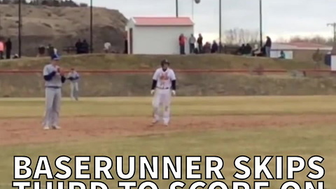 Baserunner Skips Third To Score On Squeeze Play