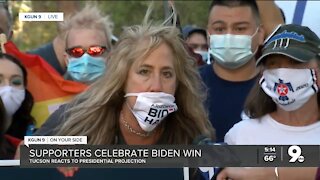 Biden Harris celebration at Reid Park