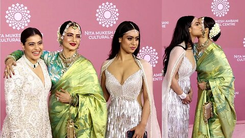 Kajol With Daughter Nysa Devgan , Rekha Togther At NMACC Opening Gala Day 2