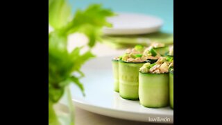 Cucumber Rolls Stuffed with Tuna Salad