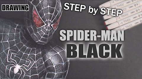 Black Spiderman Drawing Tutorial | draw2night, YouTube