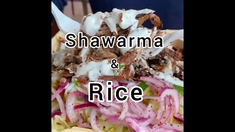 A Dish With Shawarma Meat 🍖 & Rice #ytshorts #shorts #Food #Streetfood #UpFoodReview