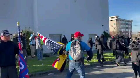 Patriots running off Antifa WA State Capital