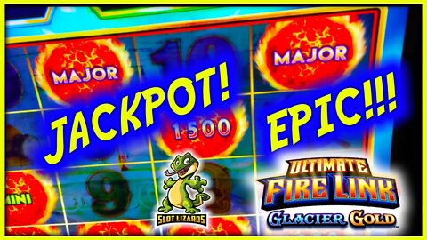 UNBELIEVABLE 1ST!!! JACKPOT HANDPAY CRAZINESS! Ultimate Fire Link Glacier Gold Slot