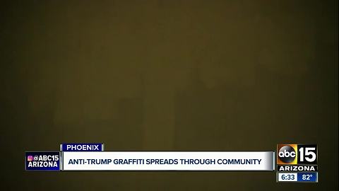 City of Phoenix crews clean up Anti-Trump vandalism