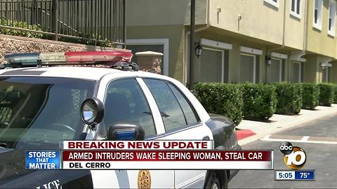 Armed intruders wake sleeping woman, steal car