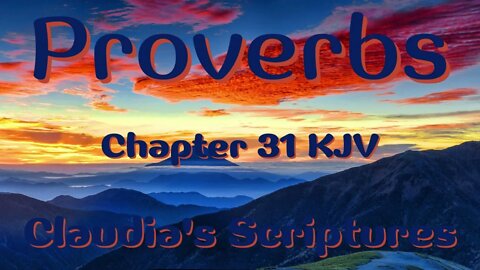 The Bible Series Bible Book Proverbs Chapter 31 Audio