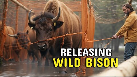 Releasing Wild Bison from Net 4K HDR (Ultra HD 60 Fps)