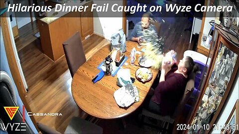 Hilarious Dinner Fail Caught on Wyze Camera | Doorbell Camera Video