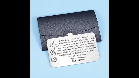 PLITI to My Son Wallet Card Proud of You Gifts I Closed My Eyes for A Moment Engraved Wallet Ca...