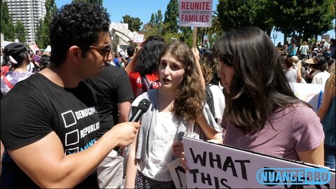 Interviewing People At Families Belong Together Protest