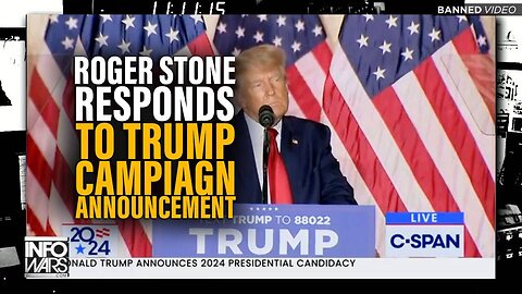 Roger Stone Responds to Trump's Announcement to Run for President in 2024 in MUST SEE NEW INTERVIEW